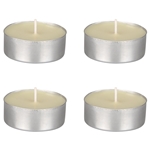 Mega Candles - 4 pcs Unscented Mega Tea Light Candle in Brown Box - Ivory