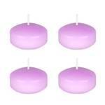 Mega Candles - 4 pcs 2" Unscented Floating Disc Candle - Lavender