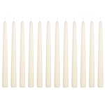 Mega Craft - 12 pcs 10" Unscented Taper Candle in Brown Box - Ivory