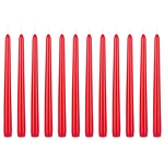 Mega Candles - 12 pcs 10" Unscented Taper Candle in White Box - Off White