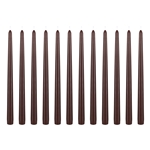 Mega Candles -12 pcs 12" Unscented Taper Candle in Brown Box - Brown