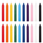 Mega Candles 20 pcs Unscented Assorted Colors Exquisite Mini Taper Spell Candles, 4 Inch Tall x 1/2 Inch Diameter, Magic Chimes, Enchantment, Casting Rituals, Witchcraft, Wiccan, Altar, Metaphysical
