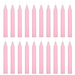 Mega Candles - 20 pcs 4 Inch Unscented Exquisite Mini Taper Chime Spell Candles - Pink