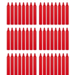 48 pcs 5" Unscented Straight Taper Candle in Brown Box - Red