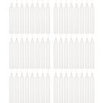 48 pcs 5" Unscented Straight Taper Candle in Brown Box - White