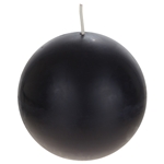 Mega Candles - 4" Unscented Round Ball Candle - Black