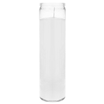 Mega Candles - 2" x 8" Unscented Tall Prayer Container Candle - White
