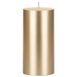 Mega Candles - 3" x 6" Unscented Round Pillar Candle - Gold