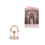 Mega Favors - Toddler Praying Under Arch Poly Resin in Designer Box - Pink