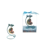 Mega Favors - Baby Sitting on Moon Poly Resin in Gift Box - Blue