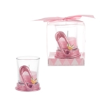 Mega Favors - Baby Safety Pin Poly Resin Candle Set in Gift Box - Pink