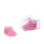 Mega Candles - Baby Bootie Candle in Clear Box - Pink