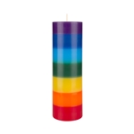 Mega Candles - 3" x 9" Unscented Chakra Round Pillar Candle - Asst