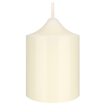 Mega Candles - 2" x 3" Unscented Round Dome Top Pillar Candle - Ivory