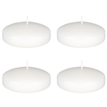 Mega Candles - 4 pcs 3" Unscented Floating Candles - White