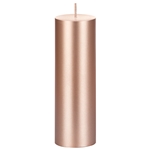 Mega Candles - 2" x 6" Unscented Round Pillar Candle - Rose Gold
