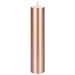 Mega Candles - 2" x 9" Unscented Round Pillar Candle - Rose Gold