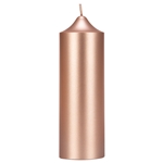 Mega Candles - 2" x 6" Unscented Round Dome Top Pillar Candle - Rose Gold