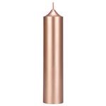 Mega Candles - 2" x 9" Unscented Round Dome Top Pillar Candle - Rose Gold