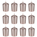 Mega Candles - 12 pcs 15 Hours Unscented Votive Candle in White Box - Rose Gold