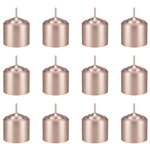 Mega Candles - 12 pcs 8 Hours Unscented Votive Candle in White Box - Rose Gold