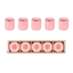 Mega Candles - 5 pcs Ceramic 1/2" Chime / Spell Candle Holder - Pink