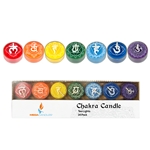Mega Candles - 14 pcs Unscented Tea Lights Chakra Candles, Hand Poured Premium Wax Candle - Asst