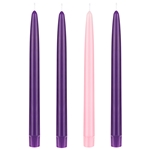 Mega Candles - 4 pcs 10" Unscented Advent Self Fitting Taper Candle - Assorted