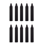 Mega Candles - 10 pcs 4 Inch Unscented Exquisite Mini Taper Chime Spell Candles - Black
