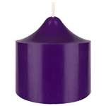 Mega Candles - 3" x 3" Unscented Round Bell Top Pillar Candle - Purple