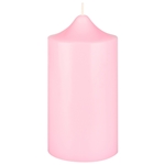 3" x 6" Unscented Round Bell Top Pillar Candle - Pink
