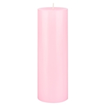 Mega Candles - 3" x 9" Unscented Round Pillar Candle - Pink