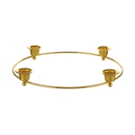 Mega Candles - Wreath Taper Metal Candle Holder - Gold