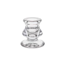 Mega Candles - 2.25" Taper Glass Candle Holder - Clear