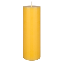 Mega Candles -3" x 9" Round Citronella Pillar Candle in Shrink Wrap - Yellow