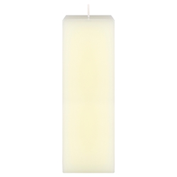 Mega Candles - 3" x 9" Unscented Square Pillar Candle - Ivory