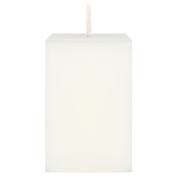 Mega Candles - 2" x 3" Unscented Square Pillar Candle - White