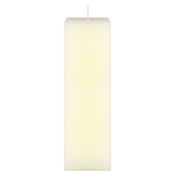 Mega Candles - 2" x 6" Unscented Square Pillar Candle - Ivory