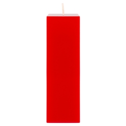 Mega Candles - 2" x 6" Unscented Square Pillar Candle - Red