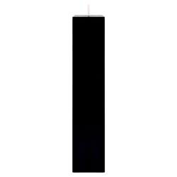 Mega Candles - 2" x 9" Unscented Square Pillar Candle - Black