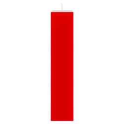 Mega Candles - 2" x 9" Unscented Square Pillar Candle - Red