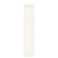 Mega Candles - 2" x 9" Unscented Square Pillar Candle - White