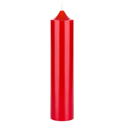 Mega Candles - 2 pcs of 6.75" Unscented Romantic Taper Candles - Red