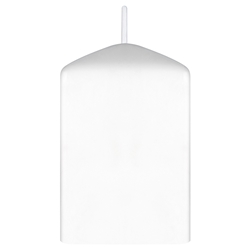 Mega Candles - 2" x 3" Unscented Dome Top Square Pillar Candle - White