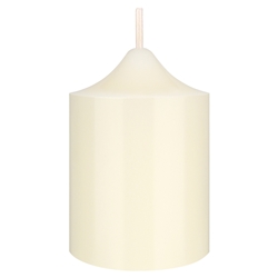 Mega Candles - 2" x 3" Unscented Round Dome Top Pillar Candle - Ivory