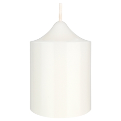 Mega Candles - 2" x 3" Unscented Round Dome Top Pillar Candle - White