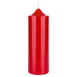 Mega Candles - 2" x 6" Unscented Round Dome Top Pillar Candle - Red