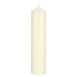 Mega Candles - 2" x 9" Unscented Round Dome Top Pillar Candle - Ivory