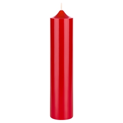 Mega Candles - 2" x 9" Unscented Round Dome Top Pillar Candle - Red