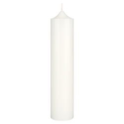 Mega Candles - 2" x 9" Unscented Round Dome Top Pillar Candle - White